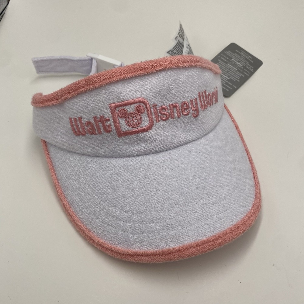 Walt Disney World‎ 50th Anniversary Terry Clothes Visor Cap Adjustable White New